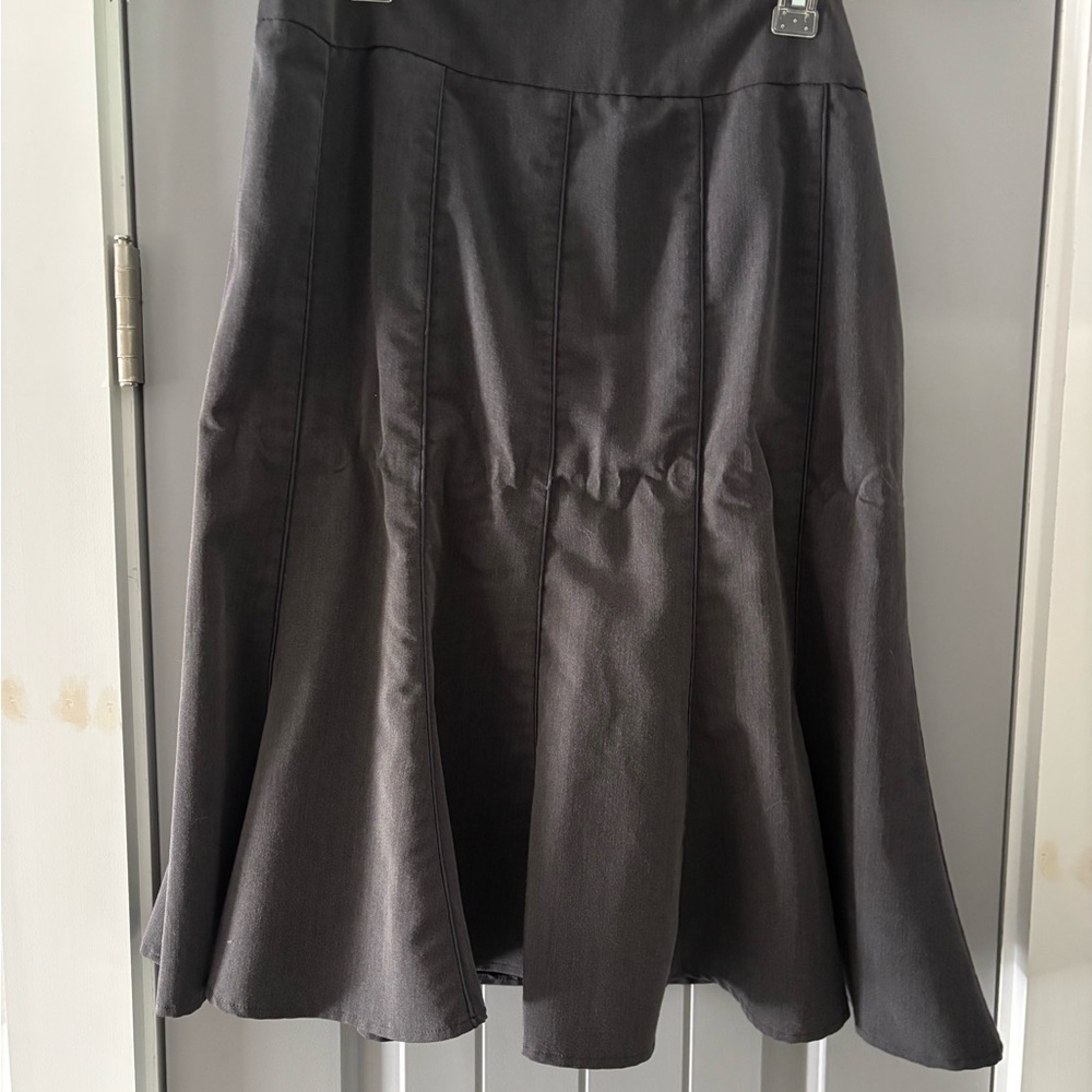 Sharagano Black A-Line Panel Skirt